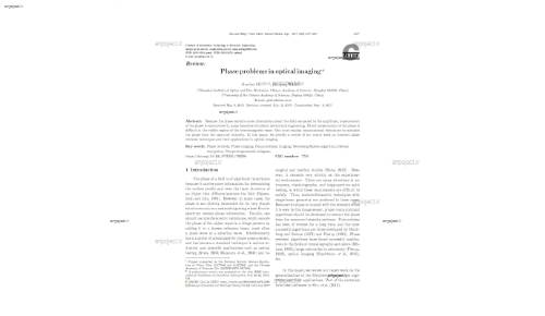 Phase problems in optical imaging